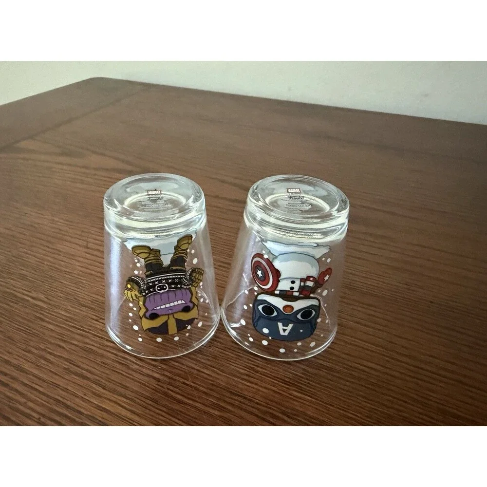 Funko Marvel Shot Glasses Toothpick Holder Thanos Captain America Snowman X-Mas